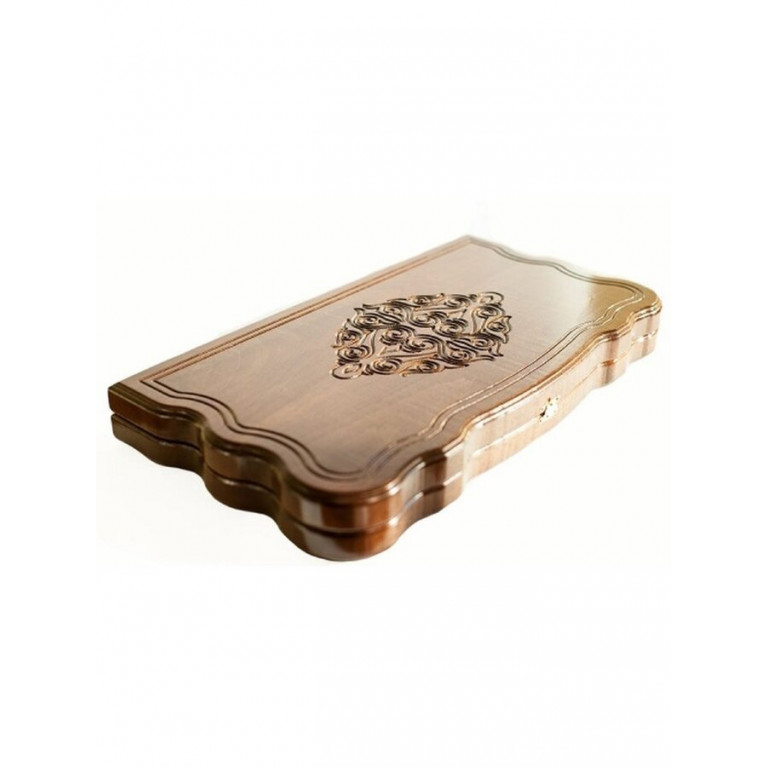 Összecsukható, tömör bükkfából készült backgammon 590*640, RS3, művészi faragás